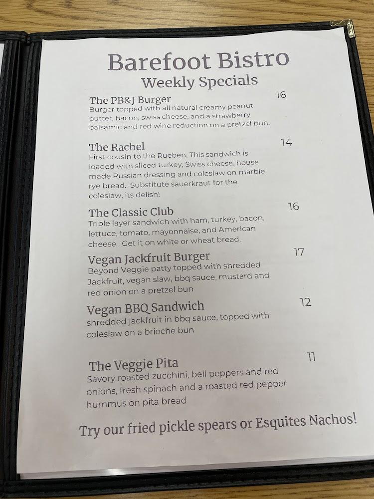 Barefoot Bistro Menu image 4